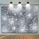 Lofaris Briliant Glitter Silver Dance Backdrop For Girls